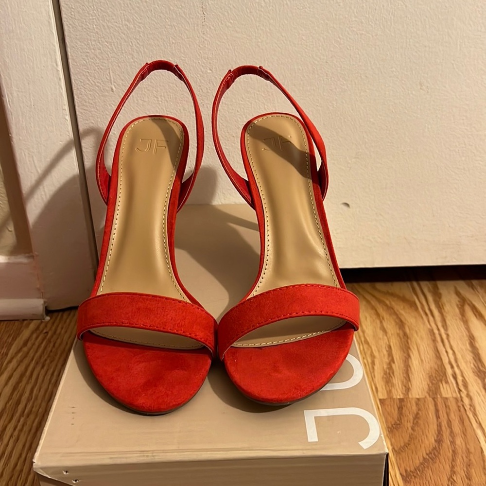 JustFab Red Strapy Sandal